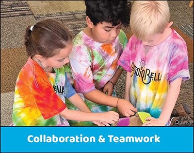 Collaboration and teamwork at Studio Bella for Kids Summer Camp