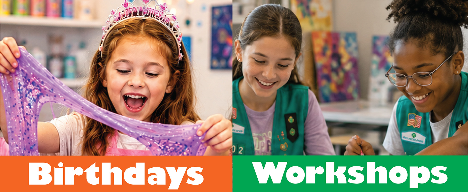 verticalbdandwkshop Party and Workshop fun at Studio Bella for Kids
